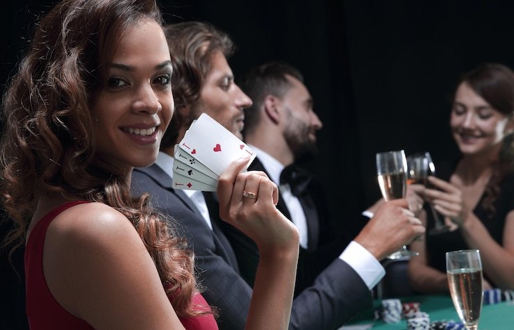 Andar Bahar table layout with card deck and betting zones